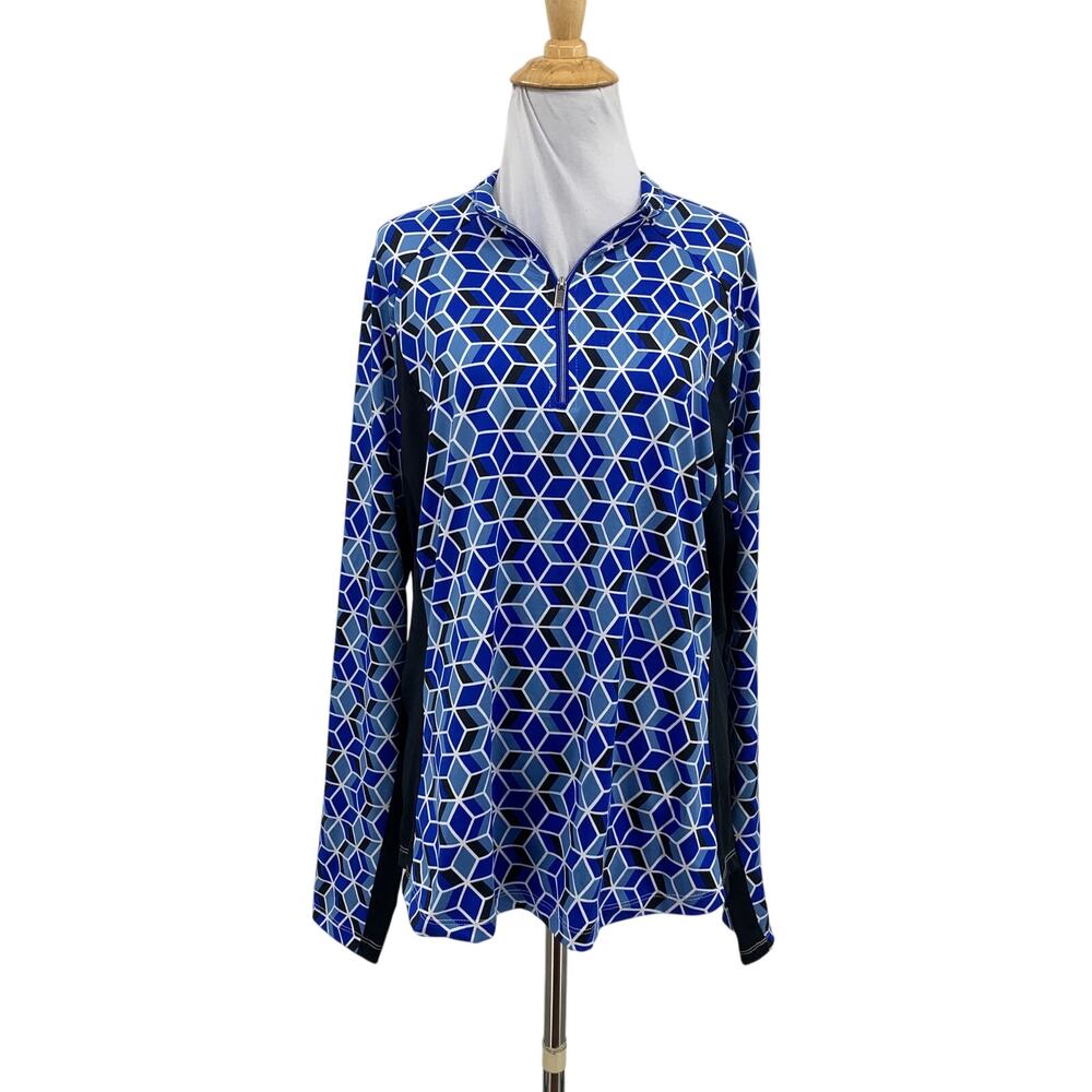 Tail Top Womens XL Extra Large Sublime Serenity Spencer 1/4 Zip Geometric Golf